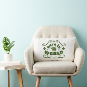 Here is the world lumbar pillow