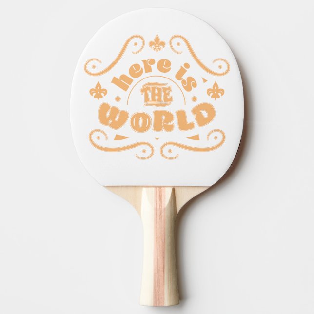 Here is the world ping pong paddle (Front)