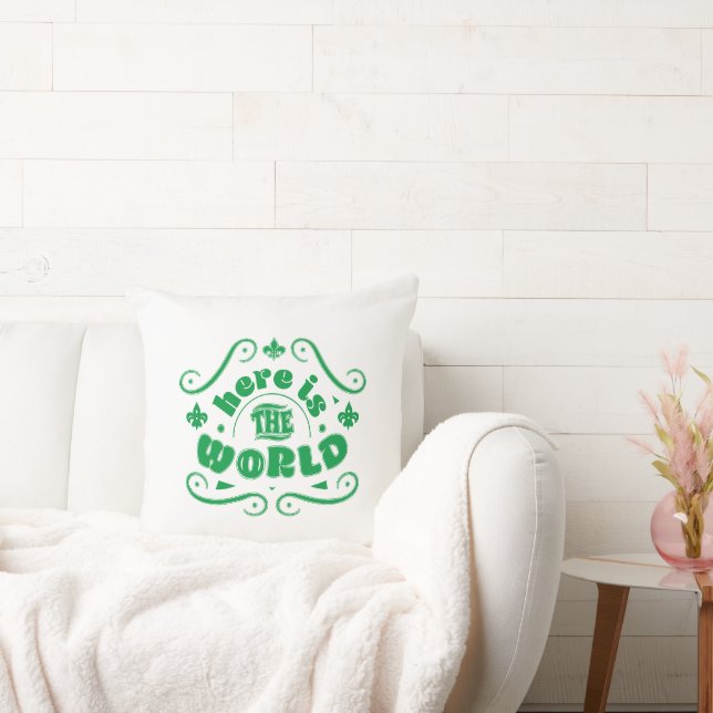 Here is the world throw pillow (Couch)