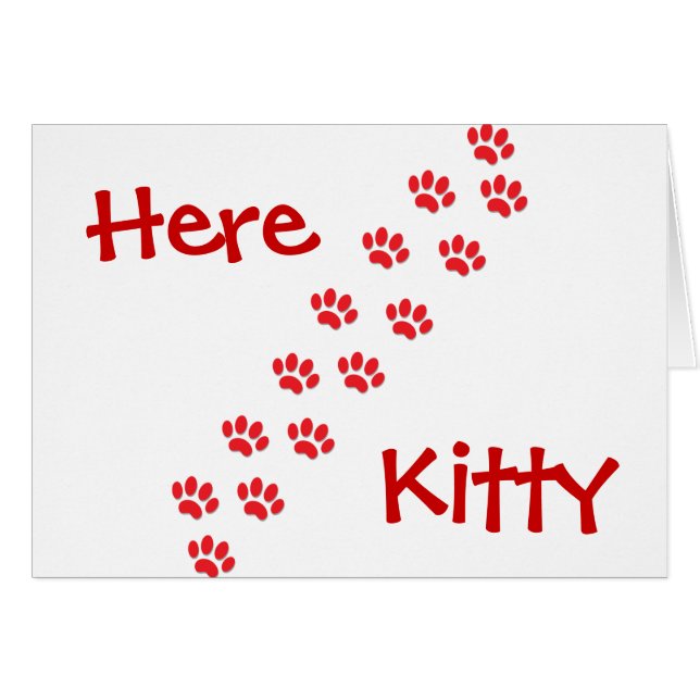 Here Kitty Cat Paws (Front Horizontal)