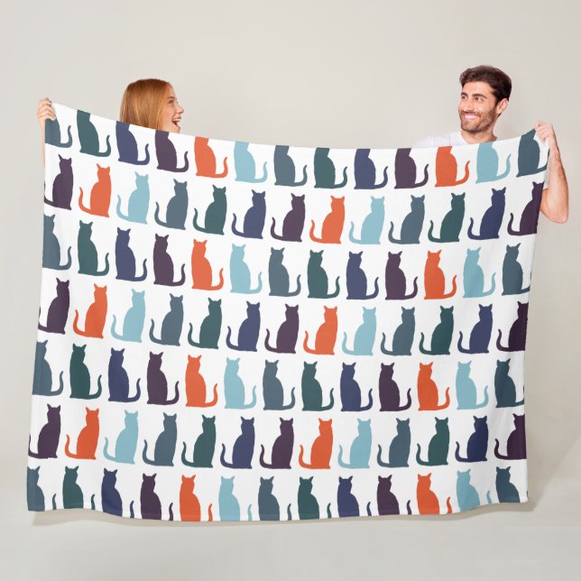 Here Kitty Cats Fleece Blanket (In Situ)