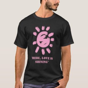 "HERE LOVE IS SHINING" Custom Couple Monogram T-Shirt