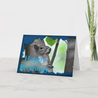 Here’s Looking At You - A Squirrel In Blue_0213  Card