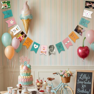 Here,s the scoop Viral Aesthetic Birthday Bunting Flags