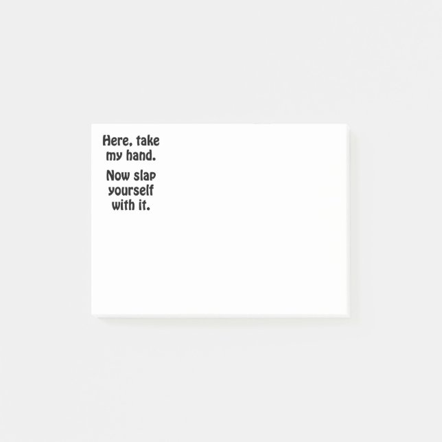 Here, Take My Hand Post-it Notes (Front)