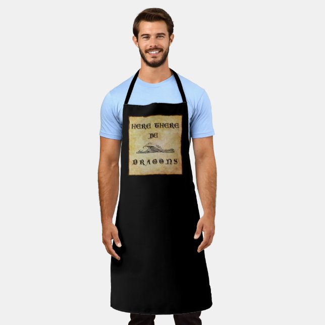 Here There Be Dragons Apron (Worn)