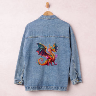 Here There Be Dragons Denim Jacket