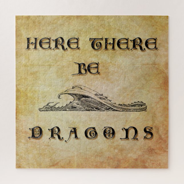 Here There Be Dragons Jigsaw Puzzle (Vertical)