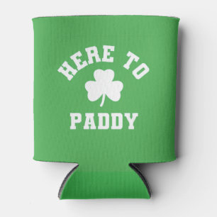 Here to Paddy Funny St Patrick's Day Shamrock  Can Cooler