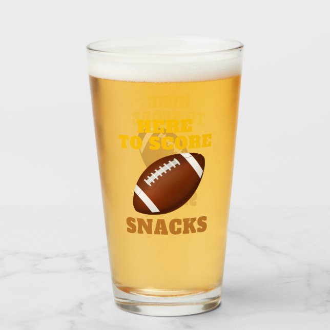 Here To Score Snacks Glass (Back Filled)