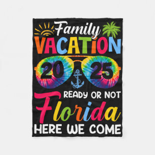 Here We Come Family Vacation Florida 2025 Bonding  Fleece Blanket