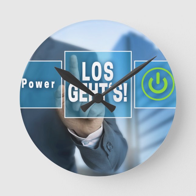 Here we go (german los gehts) touchscreen concept round clock (Front)