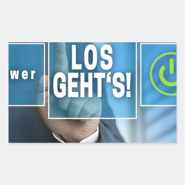 Here we go (german los gehts) touchscreen concept sticker (Front)