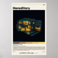 Hereditary Ari Aster Minimalist Movie Vintage Ret
