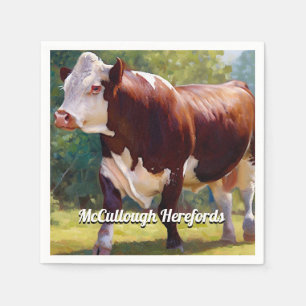 Hereford Bull Napkin