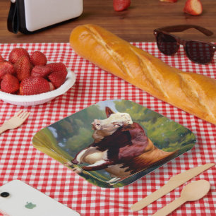 Hereford Bull  Paper Plate