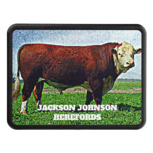 Hereford Bull Trailer Hitch Cover