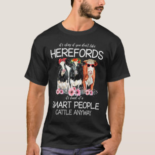 Hereford Cattle Cow Herd Livestock Hereford Breede T-Shirt