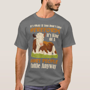 Hereford Cattle Cow Herd Livestock Hereford Breede T-Shirt