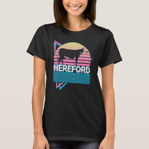 Hereford Cattle Hereford Cow Farmer Retro T-Shirt
