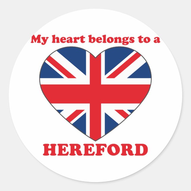 Hereford Classic Round Sticker (Front)