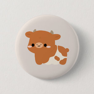 Hereford Cow 2 Inch Round Button