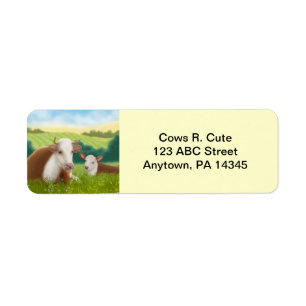 Hereford Cow and Calf personnalisable