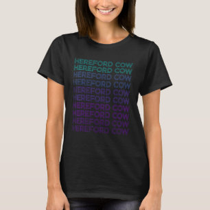 Hereford Cow Farmer Retro Hereford Cattle T-Shirt