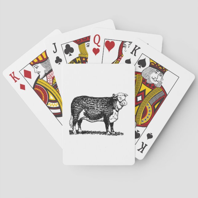 Hereford Cow Playing Cards (Back)