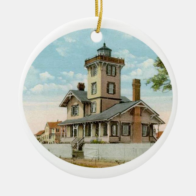 Hereford Inlet Lighthouse Ceramic Ornament (Front)