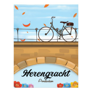 Herengracht Canal Amsterdam poster de voyage