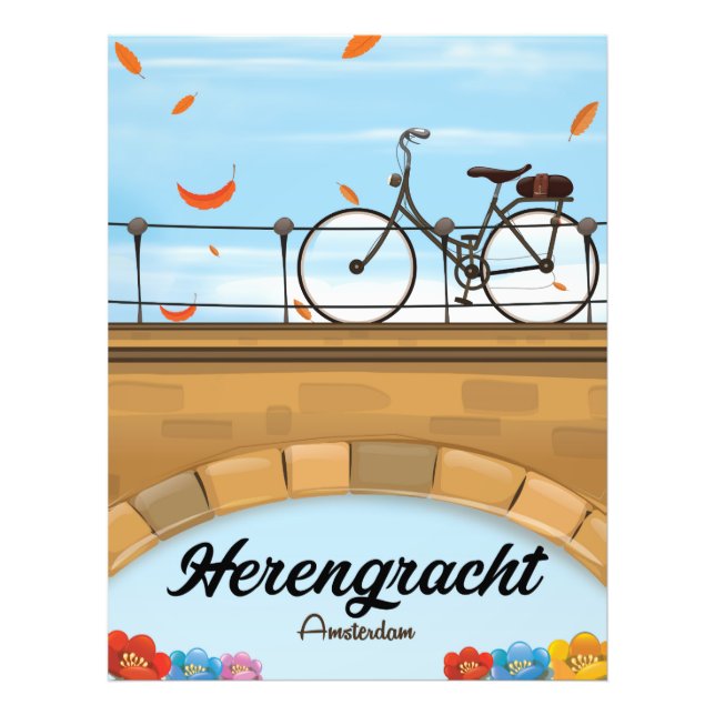 Herengracht Canal Amsterdam poster de voyage (Devant)
