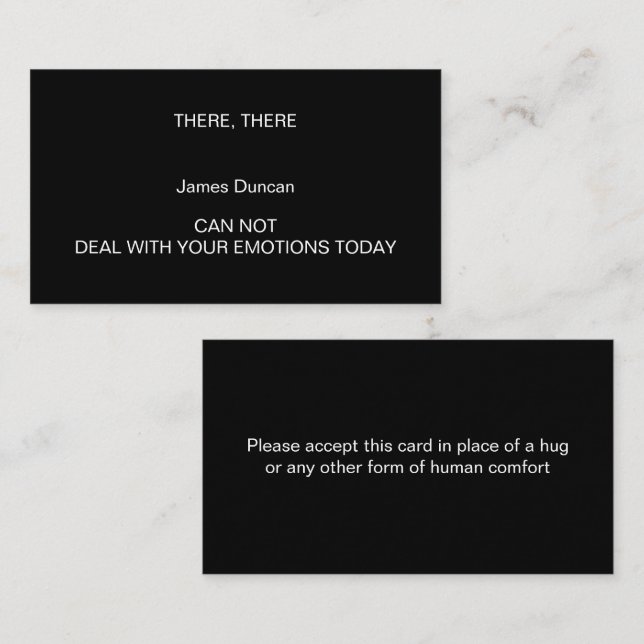 HERES A HUG Calling Card (Front/Back)