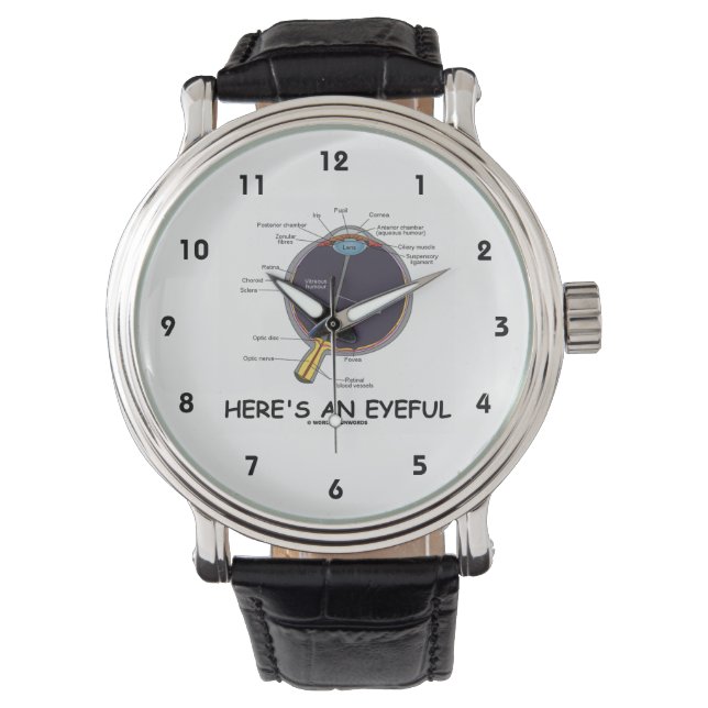 Here's An Eyeful (Eye Anatomy Humour) Watch (Front)