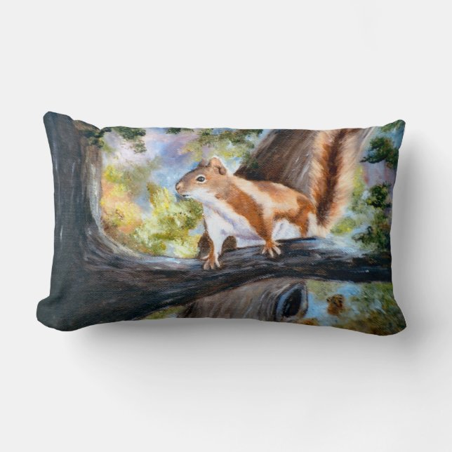 Here's Looking At You Squirrel Pillow (Front)