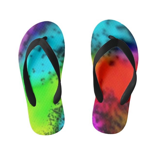 "Here's the Colour" Custom Flip Flops, Kids Kid's Flip Flops (Footbed)