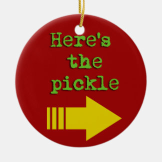 Here's the pickle ceramic ornament