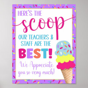 Here's the Scoop Ice Cream Appreciation Poster