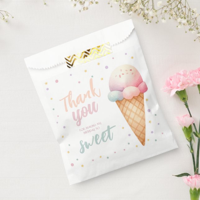 Here's The Scoop Ice Cream Birthday Party Favour Bag (Sealed)