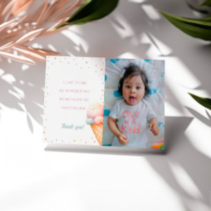 Here's The Scoop Ice Cream Birthday Thank You Card
