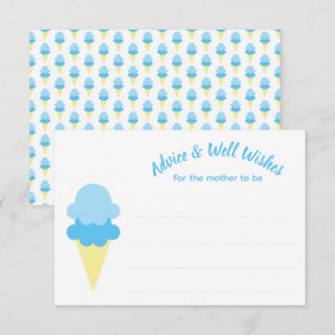 Here's The Scoop Ice Cream Summer Baby Shower Advice Card