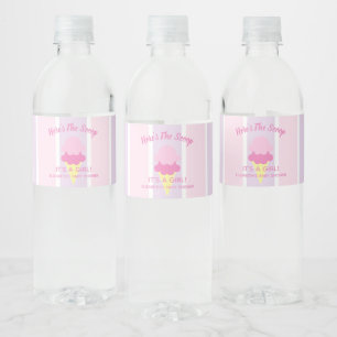 Here's The Scoop Ice Cream Summer Baby Shower Water Bottle Label