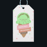 Here's The Scoop Mint Ice Cream Sweet Birthday Gift Tags<br><div class="desc">These cute birthday thank you stickers feature a mint colour ice cream cone illustration with polka dots background. Personalize the birthday gift tag by adding your child's name,  age,  and party details.</div>