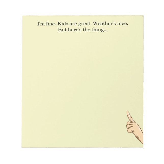 Here's the Thing notepad (Front)