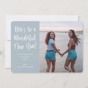 Here's To A Wonderful New Year Photo Holiday Card