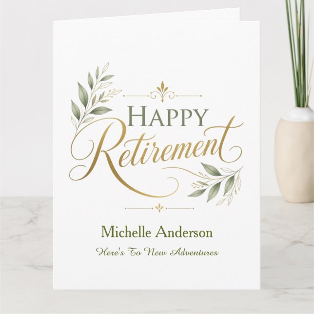 Here's To New Adventures Personalized Name Card (Front)