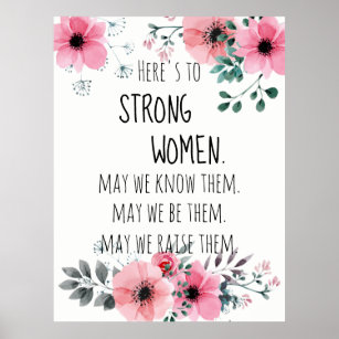 Here's to Strong Women Poster