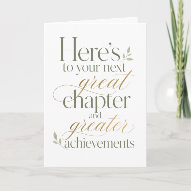 Here's to Your Next Great Chapter Card (Front)