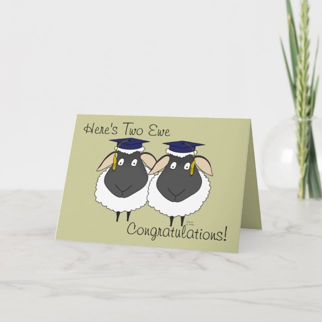 Here's Two Ewe Congratulations! Card (Front)