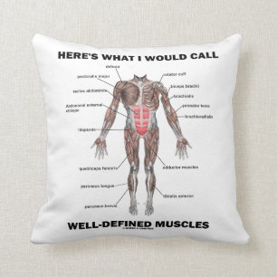 Here's What I Would Call Well-Defined Muscles Throw Pillow